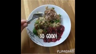 Swedish Meatballs Gravy amp Cranberry Sauce  LeCouloircom [upl. by Ariada118]