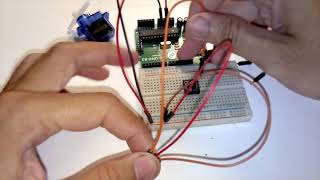 Servo basic push button Arduino [upl. by Yrod804]