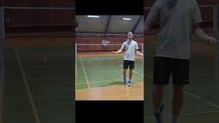 Where and When to hit the Backhand in badminton badmintonmatch badminton [upl. by Sophey]