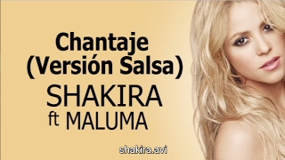 Shakira  Chantaje Versión Salsa ft Maluma Lyrics Video [upl. by Rahab76]