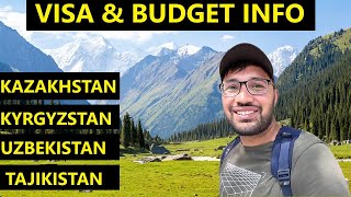 How to travel Kazakhstan Kyrgyzstan Uzbekistan Tajikistan in budget   Visa info  Budget info [upl. by Nolyad]