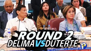 Delima vs Duterte ROUND TWO mainit na paghaharap ng dalawa sa hearing ng Quadcom [upl. by Akinnej]