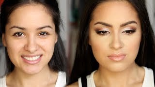 Full Face PROM Makeup Look for SMALL Eyes [upl. by Ferro508]