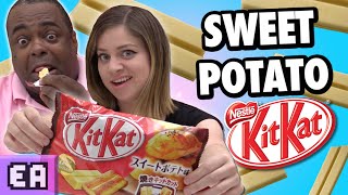 CRAZY Sweet Potato Kit Kats from Japan Review [upl. by Ahsinal453]