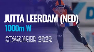 Jutta LEERDAM NED  Winner  1000m W  Stavanger  SpeedSkating [upl. by Eitra638]