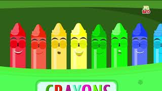 Crayons Ten In The Bed  Crayons Color Song  Learn Colors  Nursery Rhymes Songs [upl. by Hans]