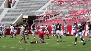 Alabama Quarterbacks and Receivers Second Fall Scrimmage Part 2 [upl. by Lehcsreh]