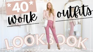 40 Business Casual Work Outfits for Women  Girly and Neutral Work Capsule Wardrobe Lookbook [upl. by Bartholomew]