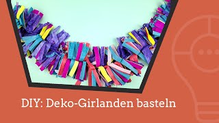 DIY DekoGirlande für Kinder zum basteln [upl. by Adnirol982]