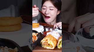 ASMR MUKBANG Kebabs amp Onion Rings [upl. by Amlus869]