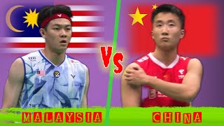 Badminton Lee Zii Jia MALAYSIA vs CHINA Lu Guang Zu Mens Singles [upl. by Ahsekan]