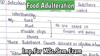 Food Adulteration Types Of Food Adultrant  Environmental Chemistry  MScNotes KanhaiyaPatel [upl. by Magdalena]