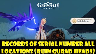 Genshin impact records of serial number Locationsgurad headssecret achievement Futile endeavor [upl. by Artemisa]