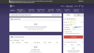 Bitbns Margin Trading Explained [upl. by Kcirdle846]
