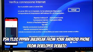 PS4 1100 PPPwn Jailbreak from your Android Phone from Developer Deviato [upl. by Gainer708]