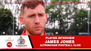 James Jones  Player Interview July 2024  Altrincham FC [upl. by Neyugn]