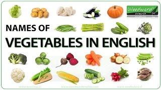 Vegetables in English  Names of Vegetables  English Vocabulary [upl. by Joanne]