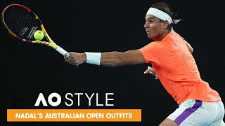 Fashion Hits Rafael Nadals Australian Open Outfits  AO Style [upl. by Fi425]