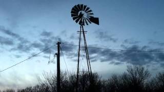 Old farm windmill turning [upl. by Eizzo]