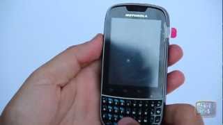 Review Celular Smartphone Motorola XT317 DUAL SIM com Android 23 e teclado QWERTY [upl. by Attej]