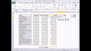 Excel Quick Tip 2  The Quickest Way to put Dollar Signs into a Formula  Wise Owl [upl. by Jedidiah]