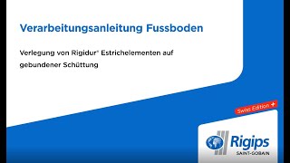 Rigidur® Verabeitungsanleitung Boden  Estrichelemente auf gebundener Ausgleichsschüttung 21 [upl. by Amerigo456]