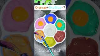 Orange With Blue Green Pink Brown All Color Mixing🎨✨ asmr colormixing colors painting [upl. by Ilonka763]