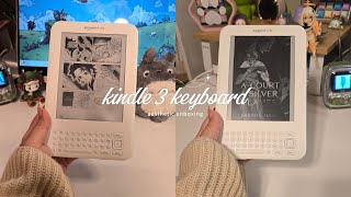 🃏kindle 3 keyboard aesthetic unboxing  is it worth it in 2024 [upl. by Atneuqal]