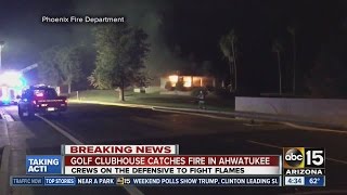 Golf clubhouse catches fire in Ahwatukee [upl. by Hakan583]