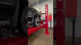 Our new alignment rack fits duallys amp can lift up to 18k lbs [upl. by Geiger662]