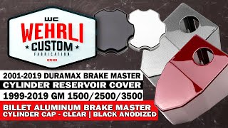 WCFab Duramax Brake Master Cylinder Reservoir Cover and Billet Cap [upl. by Ellevehs]