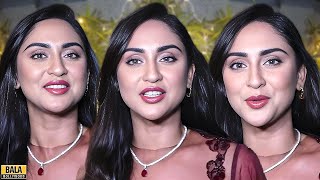 Krystle DSouza L00KS Super STUNNING in Merun Dress at Karan Patel Diwali Party 2024 [upl. by Ynnav]