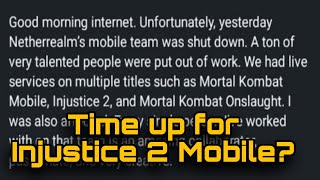 NRS drops mobile dev team Mortal Kombat Mobile Onslaught Injustice 2 Mobile in Limbo [upl. by Ilenay739]