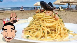 SEAFOOD SPAGHETTI CARBONARA  Seafood Pasta Recipe feat MY DAD [upl. by Siradal197]