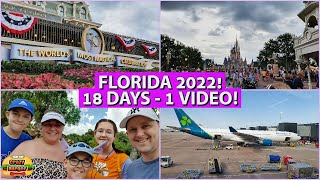 Florida 2022 18 Days 1 Video  Travel Day  Manchester to Orlando Aer Lingus Riverside 10 Parks [upl. by Irtimid]