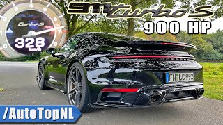 900HP Porsche 992 Turbo S  0328KMH amp TITANIUM EXHAUST SOUND by AutoTopNL [upl. by Culosio115]