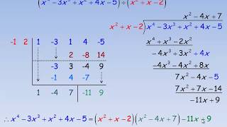 Dividing a Polynomial by a Trinomial Using Synthetic Division [upl. by Diogenes]