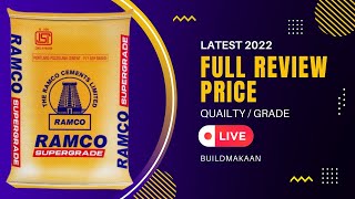 Ramco cement price 2022 full Review  vs ultratech  ramco cement grade amp quailty  ramco supergrade [upl. by Rekcut132]