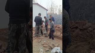 Soil compaction process for self built house foundation [upl. by Hiltan]