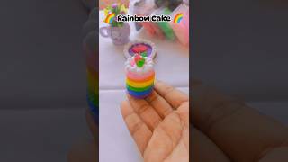 Easy Rainbow Cake 🌈🌈youtube youtubeshorts easy clayartidea rainbow cake tohasartandcrafts [upl. by Eceinaj]