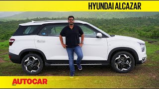 Hyundai Alcazar review  More than just a three row Creta  First Drive  Autocar India [upl. by Yessak496]