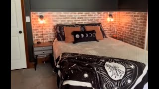 DIY Faux Brick German Schmear Accent Walls Moody Industrial Vibes [upl. by Handy120]