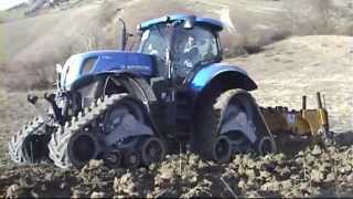 NEW HOLLAND T7270 CON CINGOLATURA TiDue AMFIBIOS track in plowing [upl. by Oiralednac]