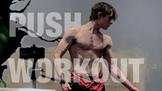 Push workout w 15 year old Felix Houareau [upl. by Hessney404]