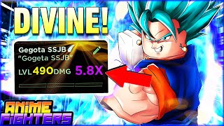 🌠 My NEW quotDIVINEquot MAX Level 490 quotGogeta Bluequot  2X SECRET Passives In Anime Fighters 🌠 [upl. by Eceerehs105]