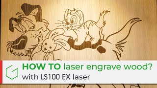 Be creative on wood material with the CO2 Laser engraver LS100EX [upl. by Wolk256]