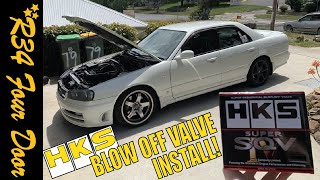 HKS SUPER SQV BLOW OFF VALVE INSTALL ON R34 SKYLINE [upl. by Yanffit296]