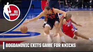 Bojan Bogdanovic goes down the tunnel after Nicolas Batum foul  NBA on ESPN [upl. by Cryan]