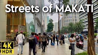 🇵🇭 4K  Streets of Makati City Walking Tour  Street View in 4K  Metro Manila Philippines 2024 [upl. by Yarod]