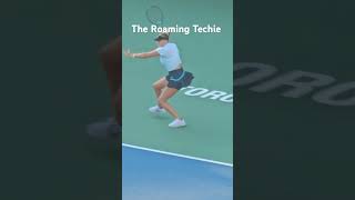 Amanda Anisimova shorts tennisplayer tennis tennisserve trending toronto [upl. by Enenstein]